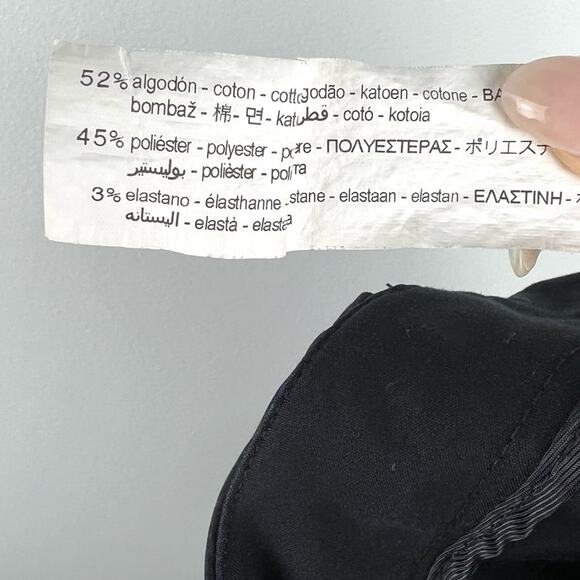 Zara Black Satin Straight Cargo Pants XS Utility Sleek - Picture 4 of 7